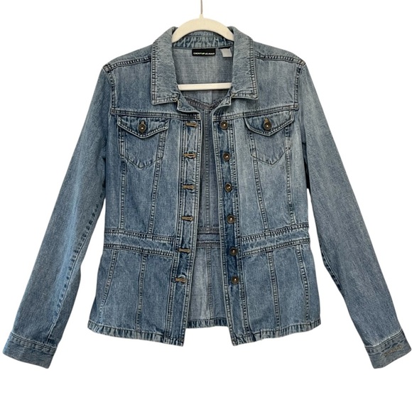 Dkny Jackets & Blazers - DKNY Jeans Vintage Y2K Denim Jacket Fitted Peplum Blue Denim